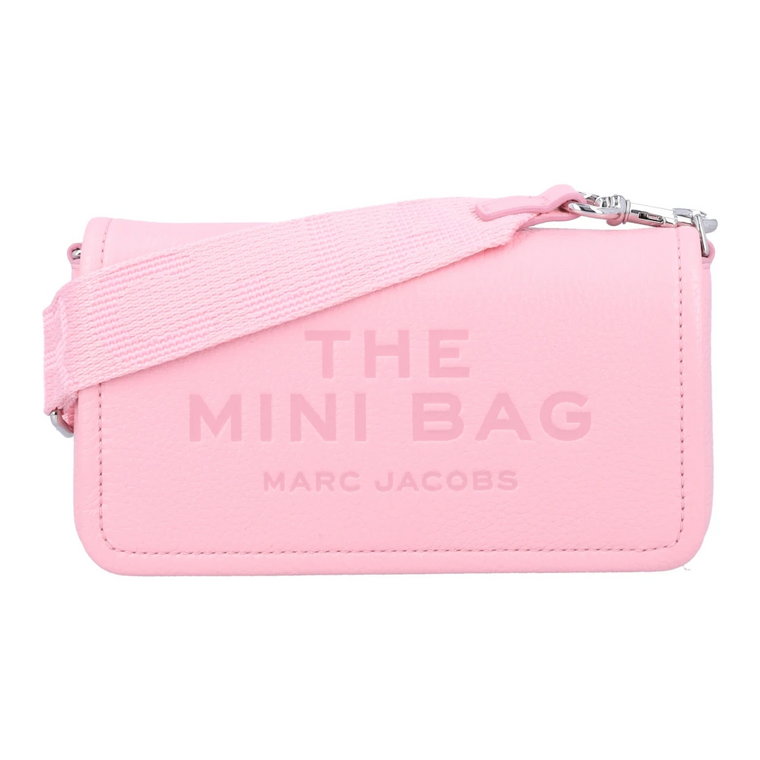 Różowa Wstążka Crossbody Skórzana Mini Torba Marc Jacobs