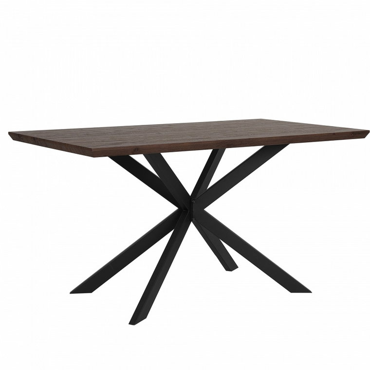 Stół do jadalni 140 x 80 cm ciemne drewno z czarnym SPECTRA kod: 4251682217972