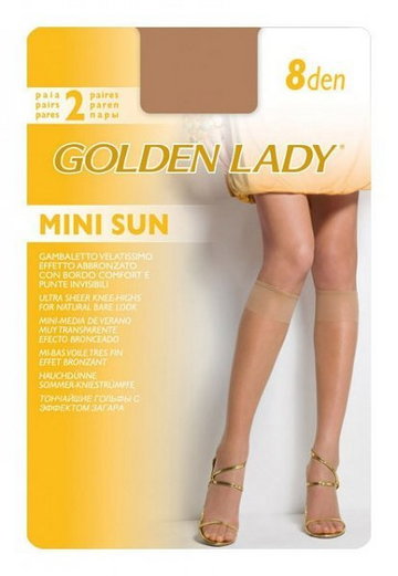Golden Lady Mini Sun 8 den A'2 2-pack podkolanówki