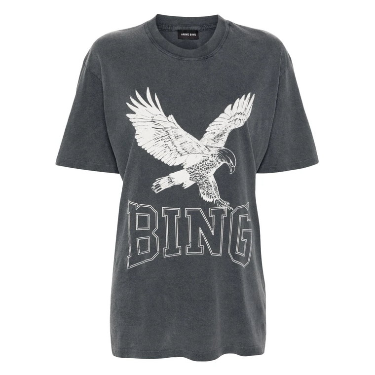 Czarna Lili Retron Eagle T-shirt Anine Bing