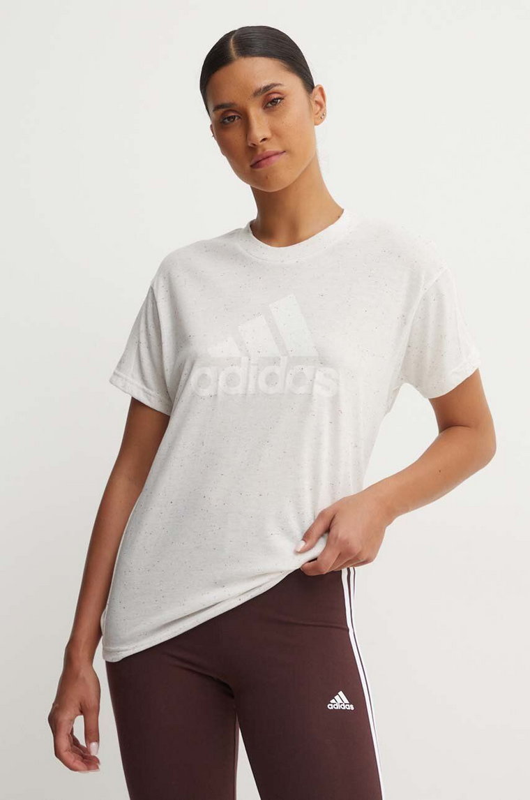 adidas t-shirt damski kolor biały IS3602