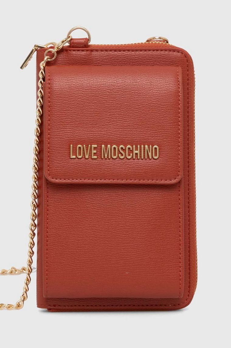 Love Moschino portfel damski kolor pomarańczowy JC5701PP1LLD0000