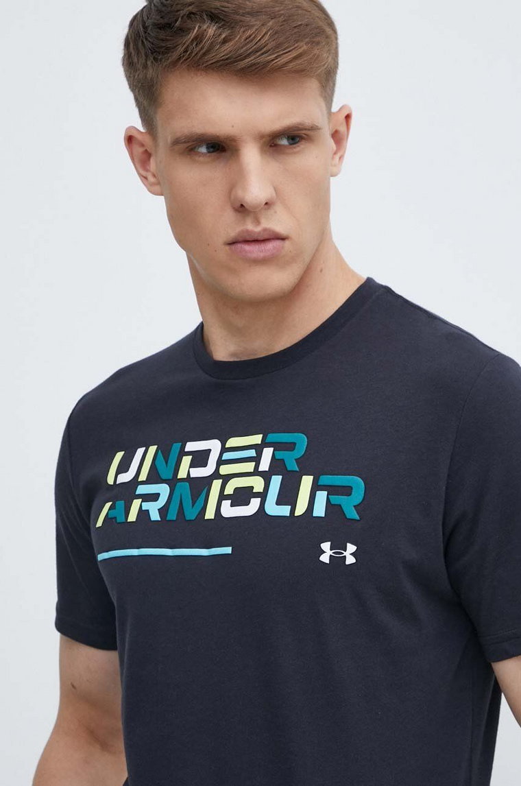 Under Armour t-shirt męski kolor czarny z nadrukiem