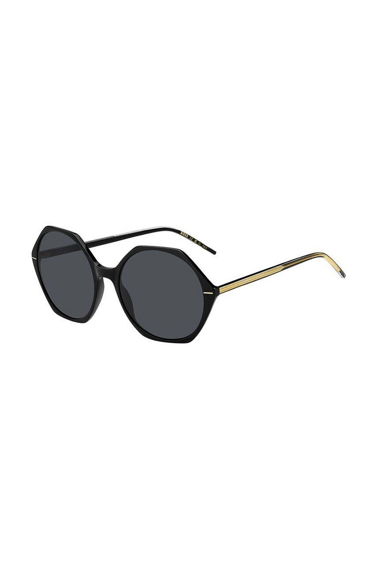 BOSS okulary przeciwsłoneczne damskie kolor czarny BOSS 1585/S
