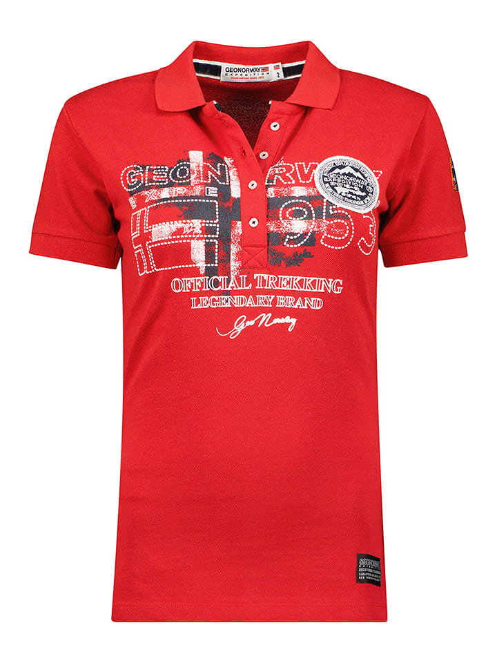 Geographical Norway Koszulka polo "Kerry" w kolorze czerwonym