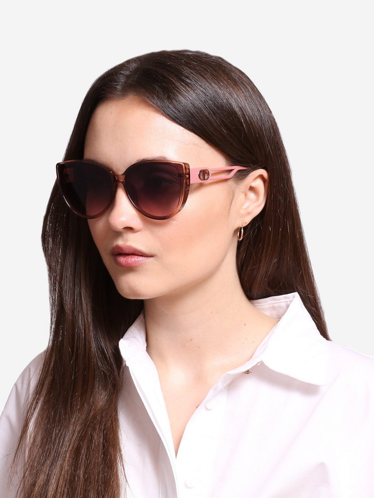 Przeciwsłoneczne różowe okulary damskie Shelovet