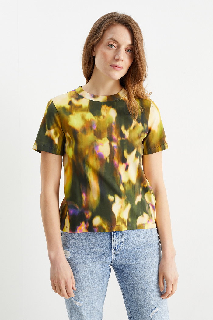 C&A T-shirt-ze wzorem, żółty, Rozmiar: XL