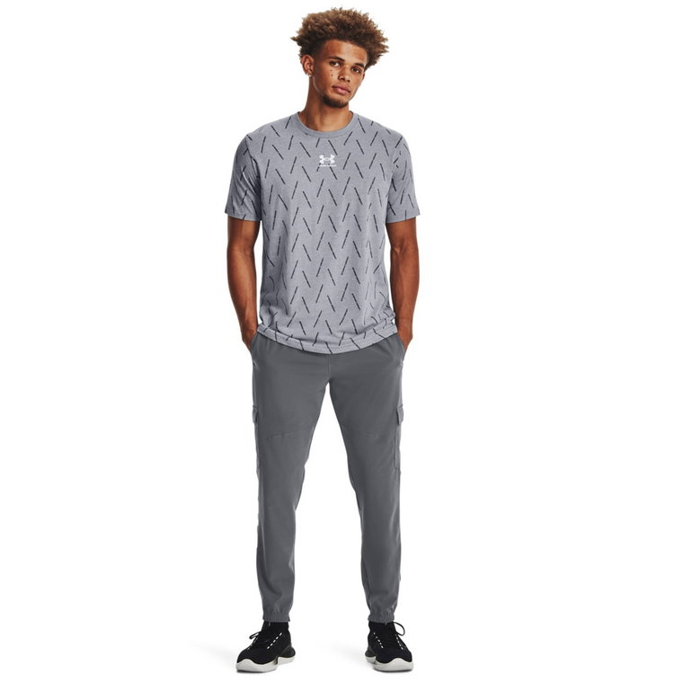 Męskie spodnie treningowe Under Armour UA Stretch Woven Cargo Pants - szare