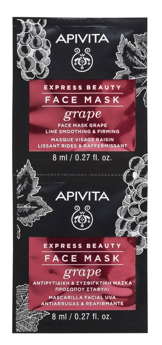 Apivita Express Beauty Winogrono - wygładzająco-ujędrniająca maseczka do twarzy 2x8ml