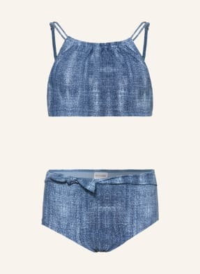 Beachlife Bikini High Neck Denim blau