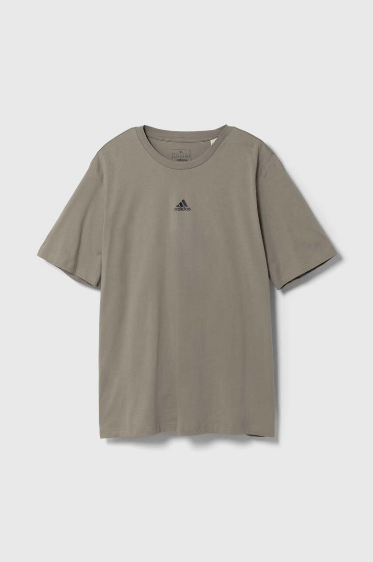 adidas t-shirt bawełniany TIRO TIRO męski kolor zielony z nadrukiem IS2872