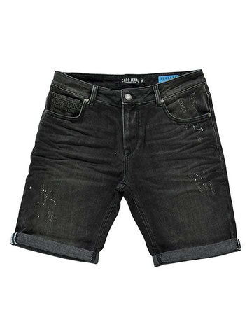 Cars Jeans Bermudy dżinsowe "Flasher" w kolorze czarnym