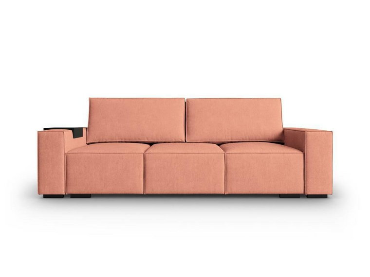 Sofa z funkcją spania Ballo Corduroy koralowa