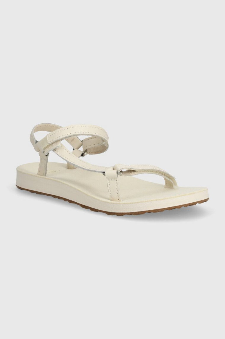 Teva sandały skórzane Original Universal Slim Lea damskie kolor beżowy 1151031