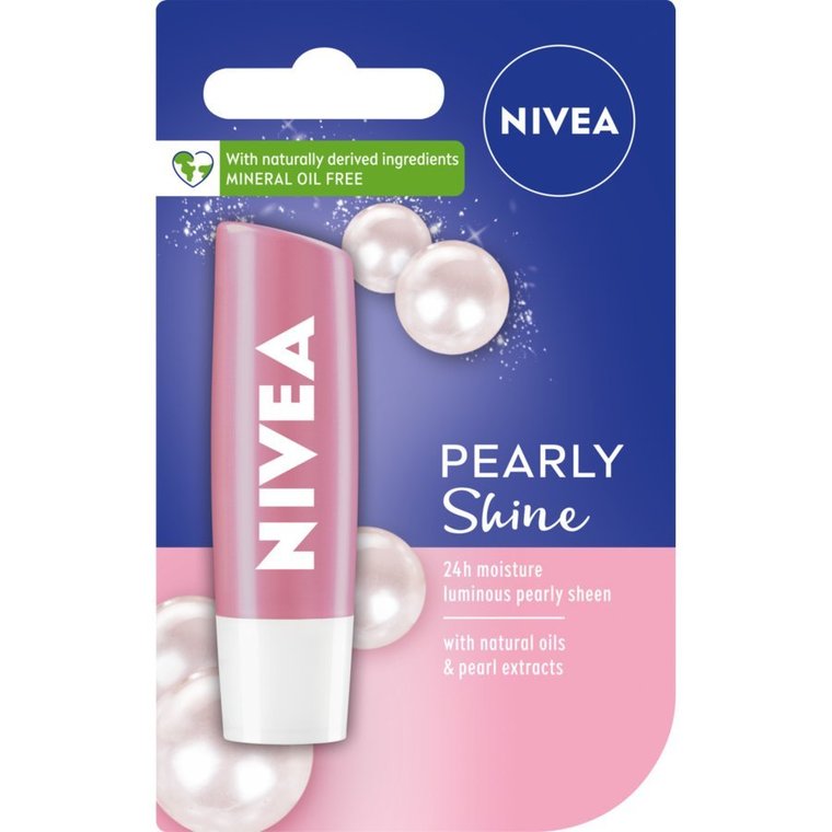 Nivea, Pielęgnująca pomadka do ust Pearly Shine, 4.8g