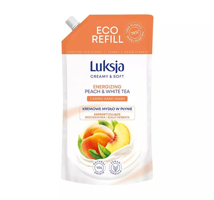 LUKSJA CREAMY & SOFT MYDŁO W PŁYNIE BRZOSKWINIA I BIAŁA HERBATA ZAPAS 900ML