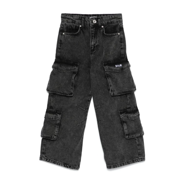 Denim Nero Spodnie Msgm