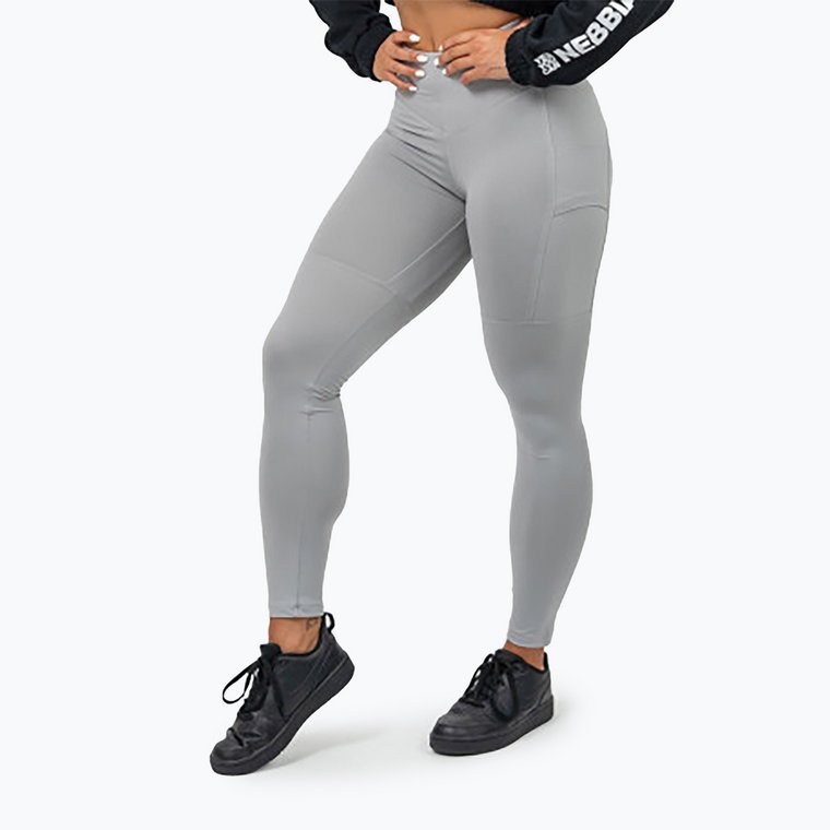 Legginsy treningowe damskie NEBBIA Leg Day Goals grey