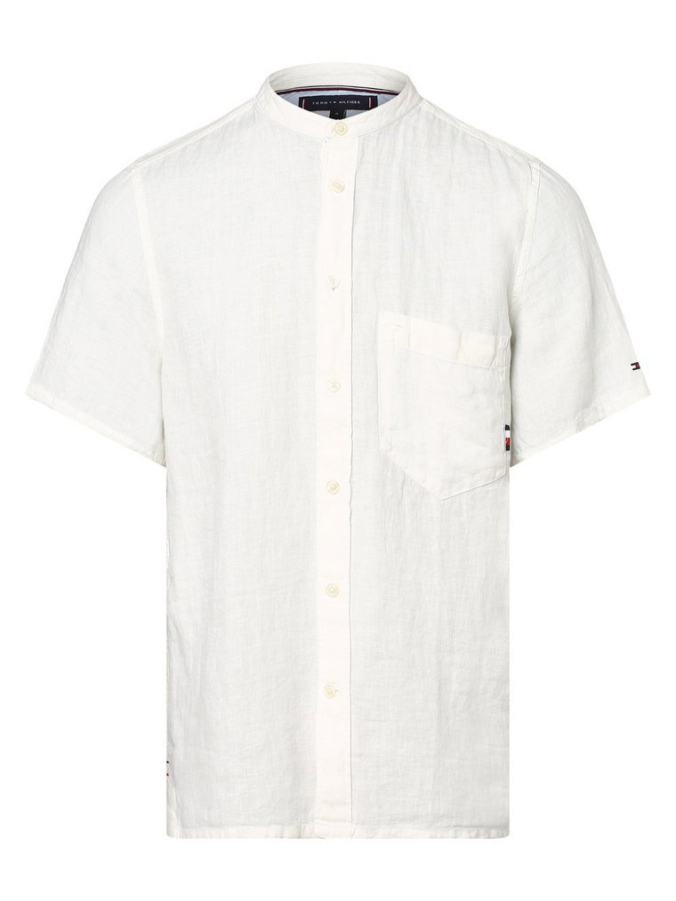 Tommy Hilfiger - Męska koszula lniana, biały