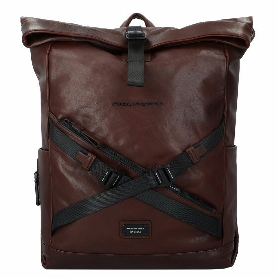 Piquadro Harper Plecak skórzany 48 cm Komora na laptopa dark brown