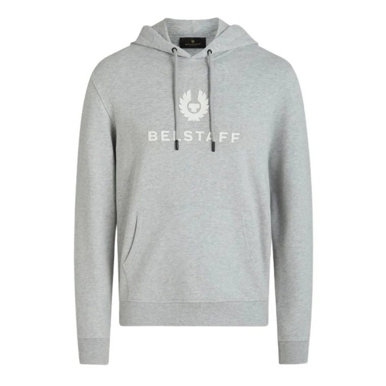 Signature Hoodie Grey-M, Kolorowy Blok Projekt Belstaff