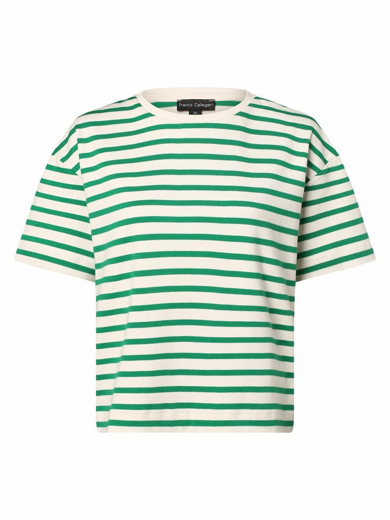 Franco Callegari - T-shirt damski, biały|zielony