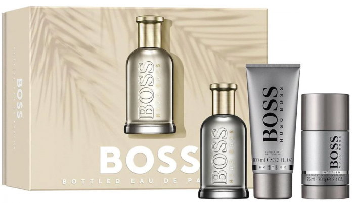 Zestaw męski Hugo Boss Bottled Woda perfumowana 100 ml + Żel pod prysznic 100 ml + Dezodorant 75 ml (3616304099397). Perfumy męskie