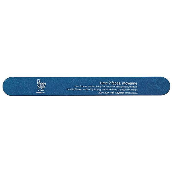 Peggy Sage 2-Way Nail File Medium pilnik do paznokci dwustronny 240/240 niebieski 1szt