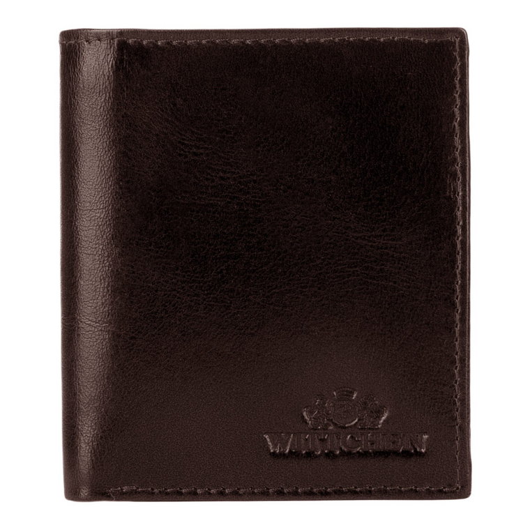 Męski portfel ze skóry mały brązowy