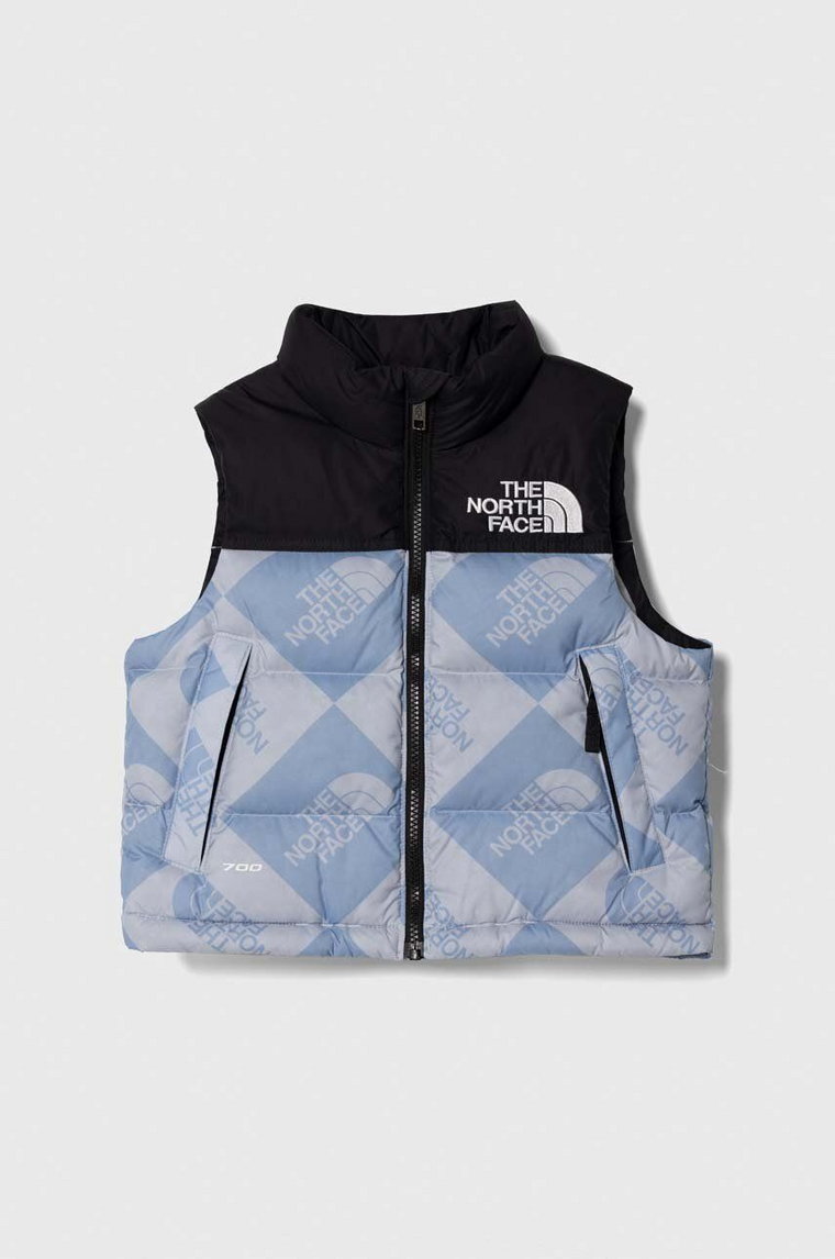 The North Face bezrękawnik puchowy dziecięcy 1996 RETRO NUPTSE VEST kolor niebieski