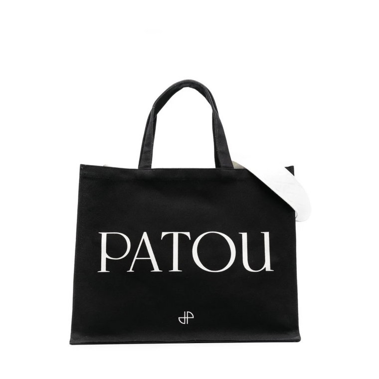 Logo-print Tote Bag, Czarny Patou