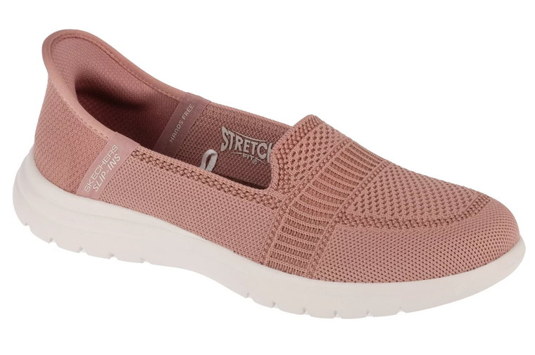 Skechers Slip-Ins On The Go Flex - Camellia 138181-CRML, Damskie, Różowe, półbuty, tkanina, rozmiar: 41