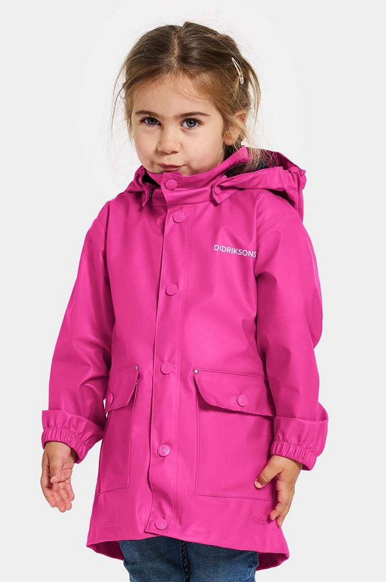 Didriksons kurtka przeciwdeszczowa dziecięca JOJO KIDS JKT kolor różowy