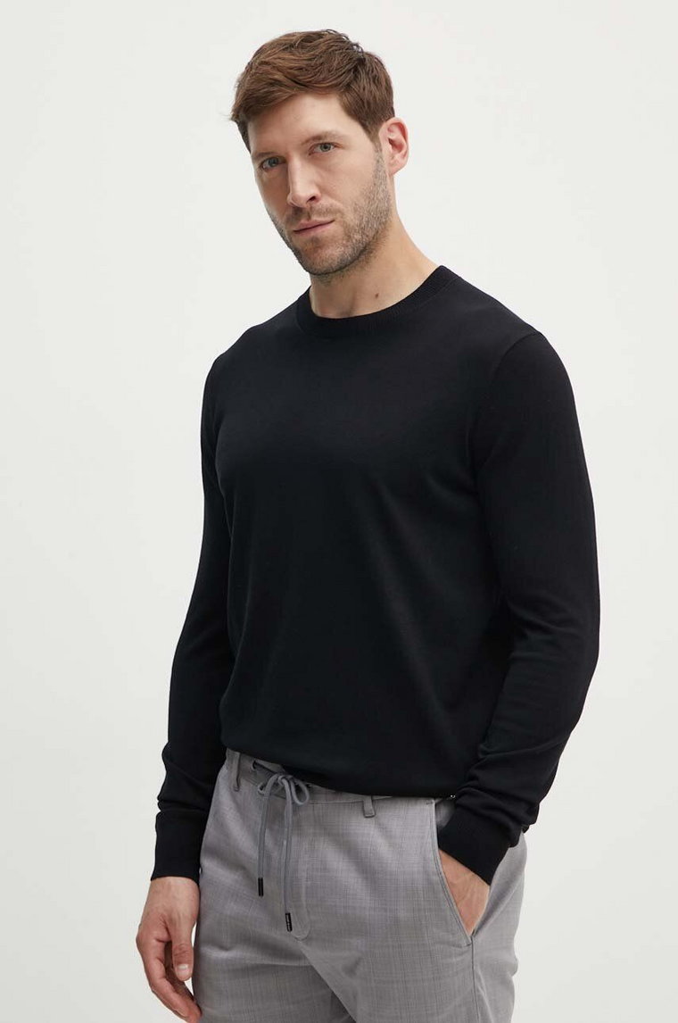 Karl Lagerfeld sweter męski kolor czarny lekki 543307.655084
