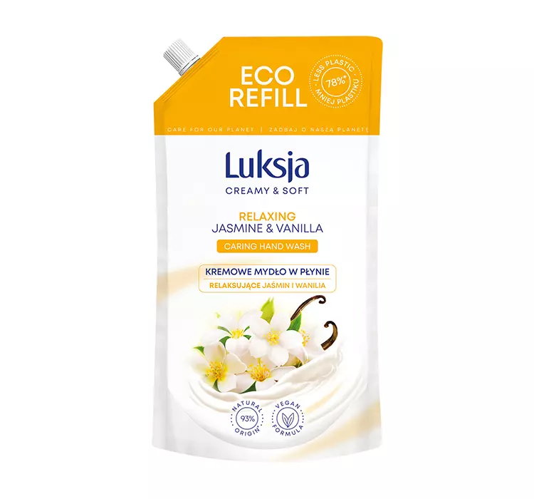 LUKSJA CREAMY & SOFT MYDŁO W PŁYNIE JAŚMIN I WANILIA ZAPAS 900ML