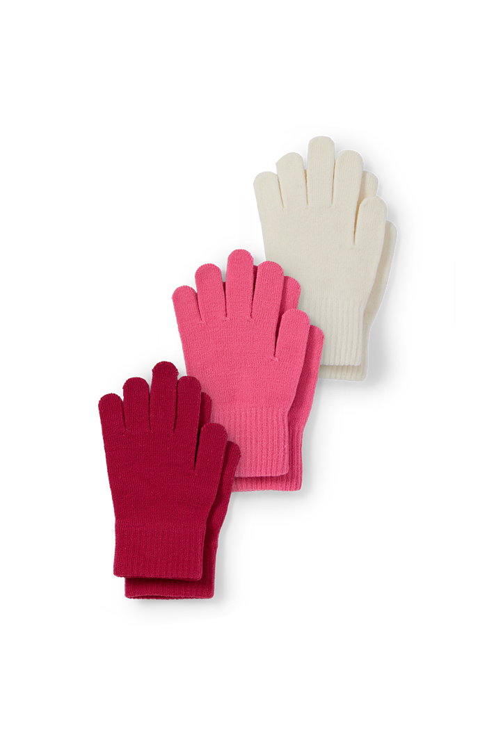 C&A Wielopak, 3 pary-rękawiczki, Różowy, Rozmiar: 128-152