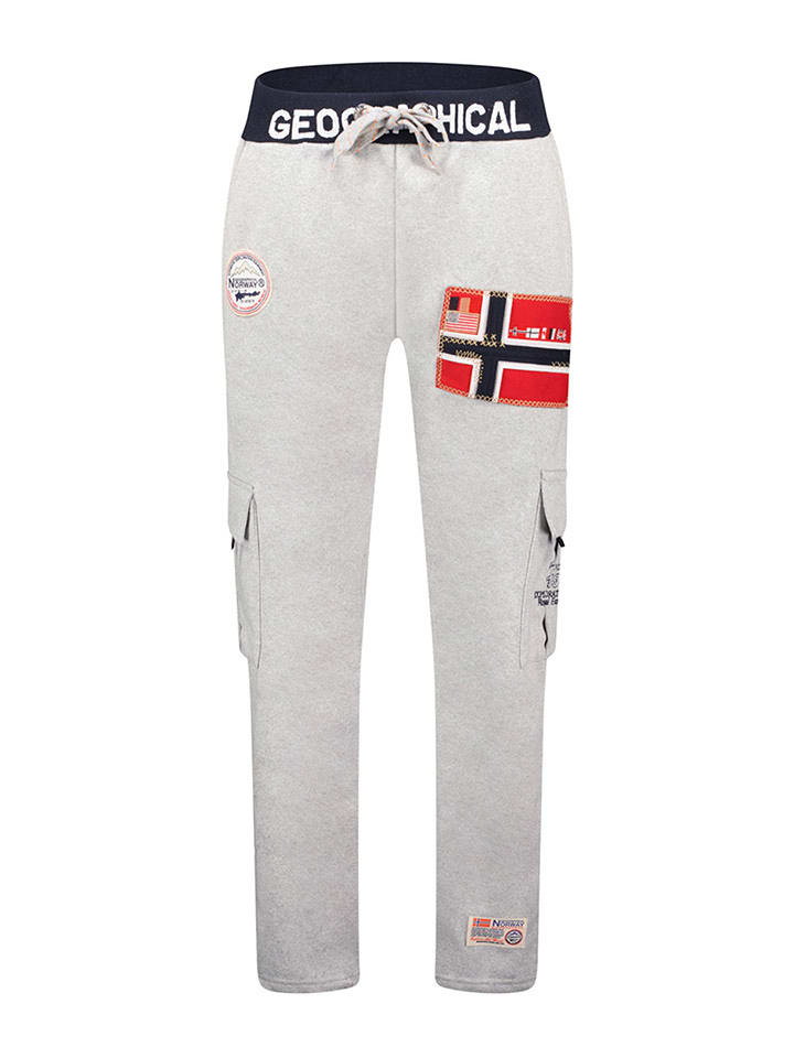Geographical Norway Spodnie dresowe "Mycargo" w kolorze jasnoszarym