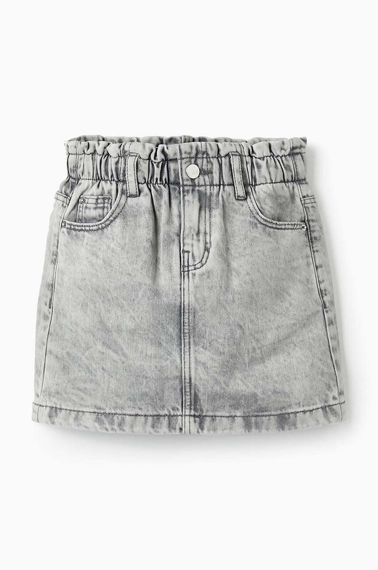 zippy spódnica jeansowa dziecięca kolor szary mini prosta
