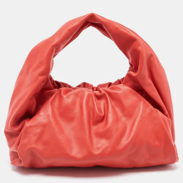 Czerwona skórzana torebka na ramię Bottega Veneta Bottega Veneta Vintage