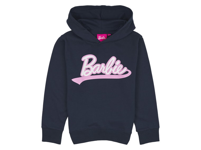 Bluza dziewczęca z kapturem z kolekcji Barbie (134/140, Ciemnoniebieski)