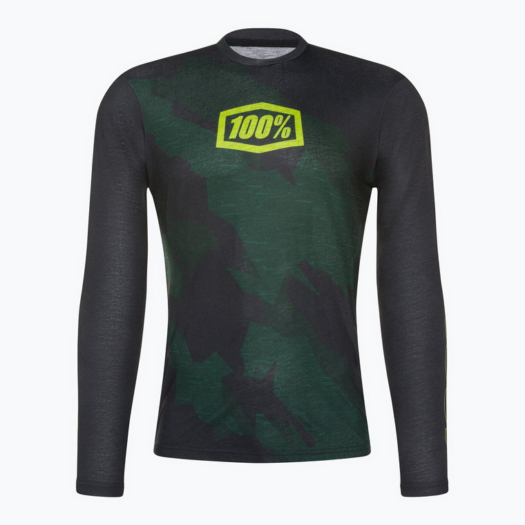 Longsleeve rowerowy męski 100% Airmatic LE black camo