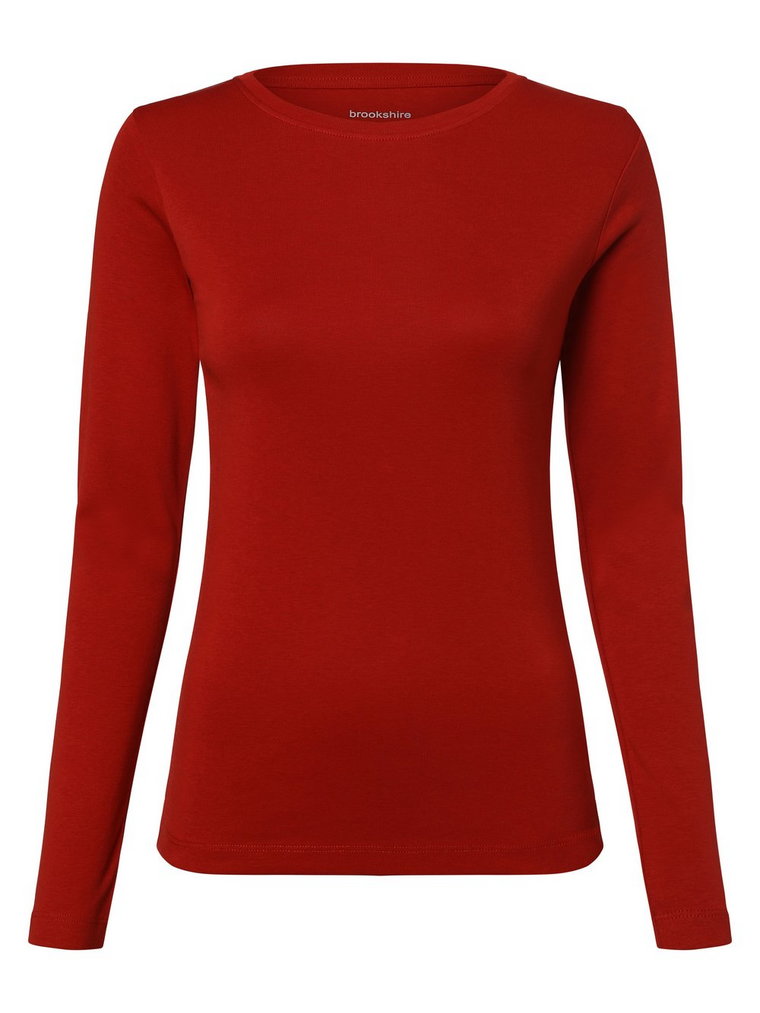 brookshire - Damska koszulka z długim rękawem, czerwony