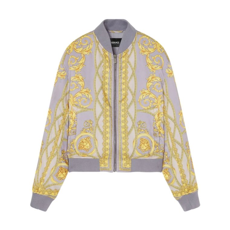 Sweter Kurtka z Wzorem Barokowym Versace