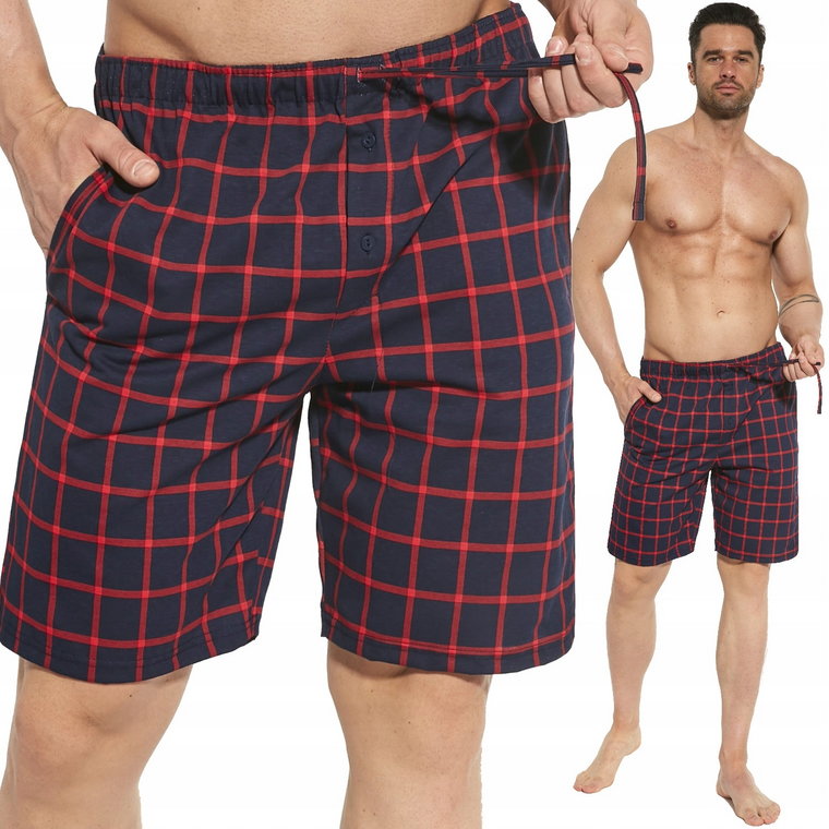 Cornette spodnie męskie od piżamy 698/08 kratka