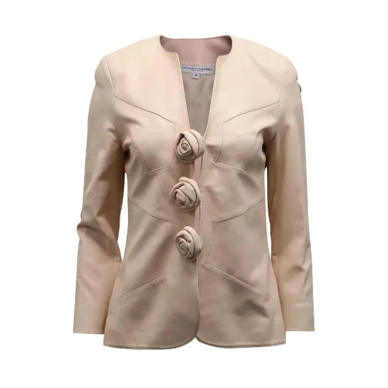 Pre-owned Leather outerwear Carolina Herrera Pre-owned