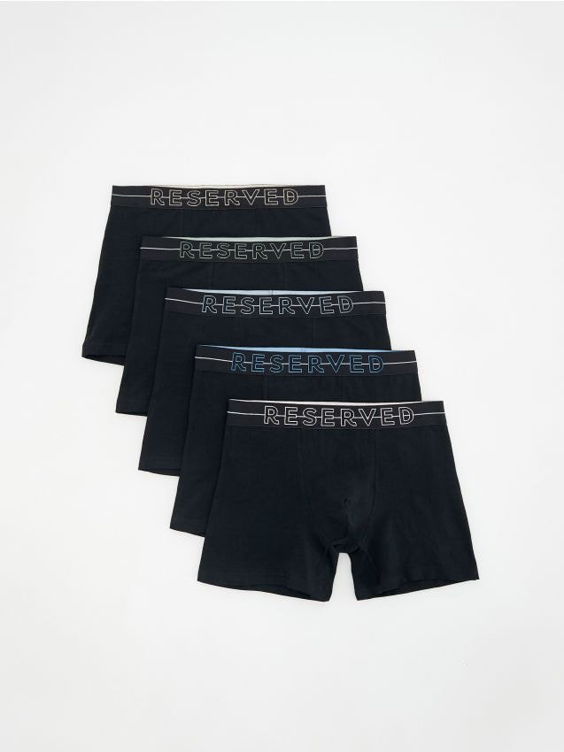 Reserved - 5 pack bokserek Long - czarny