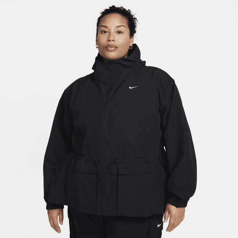 Damska kurtka z kapturem o kroju oversize Nike Sportswear Everything Wovens (duże rozmiary) - Fiolet