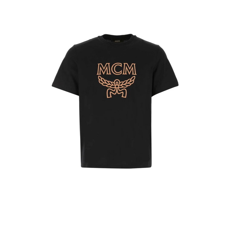 Czarna bawełniana koszulka MCM
