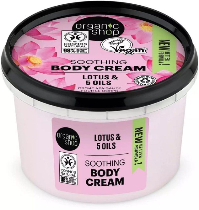 Organic Shop Soothing Body Cream kojący krem do ciała Lotus & 5 Oils 250ml