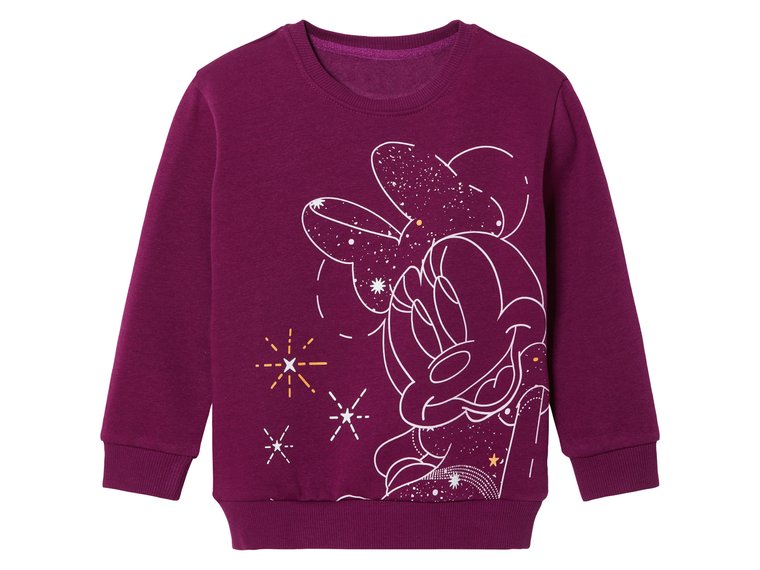 Bluza dziecięca, z polarem w środku (122/128, Minnie w kolorze bordowym)